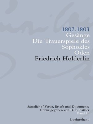 cover image of Sämtliche Werke, Briefe und Dokumente. Band 10